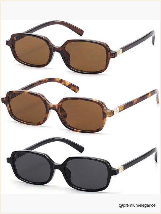 Retro Y2K Square Sunglasses Unisex Rectangle Vintage Shades main image 4
